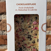 Chokoladeplade m. Rabarber og lakrids