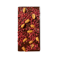 Chokoladeplader m. Mandler og hindbær