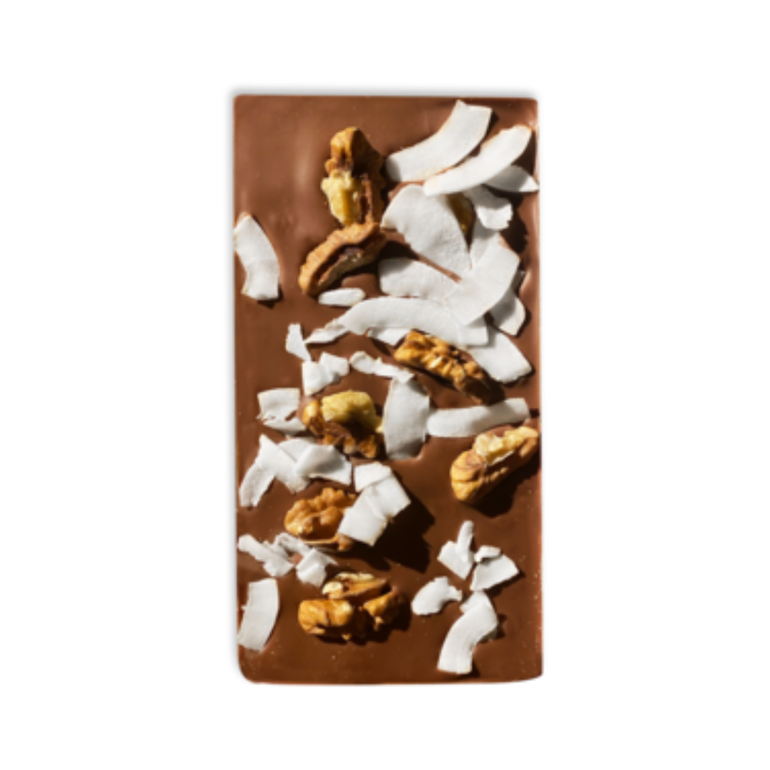 Chokoladeplader m. Valnødder og kokos