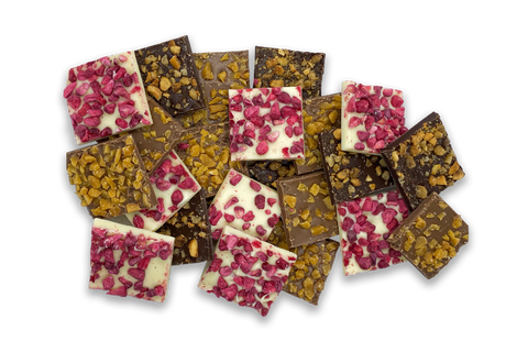 Choko Bites m. Hindbær